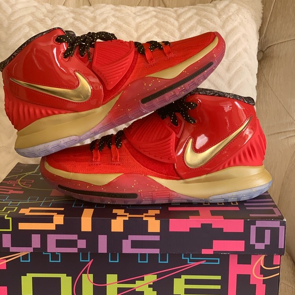 Nike Red and Gold Sneakers